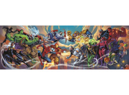 CLEMENTONI Panoramatické puzzle Marvel: Hrdinovia vs. zloduchovia 1000 dielikov