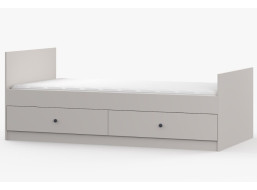 Posteľ so šuplíkmi OLAF 200x90 cm - kašmírová/antracitová
