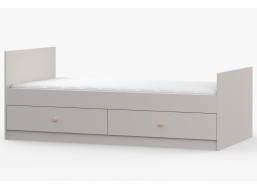 Posteľ so šuplíkmi OLAF 200x90 cm - kašmírová/ružová