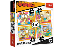 TREFL Puzzle Garfield miluje lasagne 4v1 (35,48,54,70 dielikov)