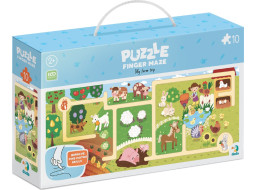 DODO Puzzle Labyrint: Cesta farmou 10 dielikov