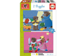 EDUCA Puzzle Petit Our Brun 2x48 dielikov