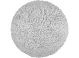 Dekoratívny okrúhly vankúš FLUFFY - 35 cm - šedý