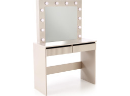 Toaletný stolík SUPERSTAR 2 s LED osvetlením - kašmírový