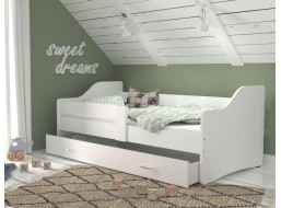 Detská posteľ so zásuvkou SWEET - 200x80 cm - biela