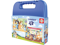 EDUCA Puzzle v kufríku Bluey 2v1 (2x20 dielikov)