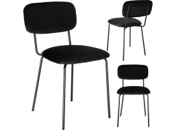 Jedálenská stolička LOUIS Velvet - čierna