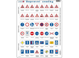 Larsen Vzdelávacie puzzle Dopravné značky 48 dielikov