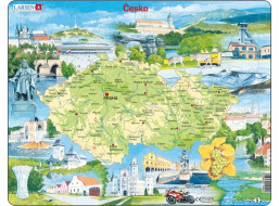 Larsen Vzdelávacie puzzle Česká republika Pamiatky 78 dielikov
