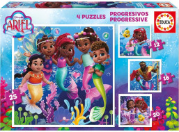 EDUCA Puzzle Disney Ariel 4v1 (12,16,20,25 dielikov)