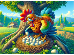 ART PUZZLE Puzzle Kohút s vajíčkami 25 dielikov