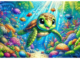 ART PUZZLE Puzzle Roztomilá morská korytnačka 25 dielikov