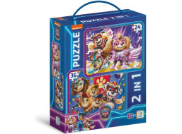 DODO Puzzle Tlapková patrola: Tlapky zachraňujú svet 2v1 (24 a 36 dielikov)