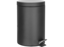 Aqualine SIMPLE LINE odpadkový kôš okrúhly 5l, čierna mat 26105