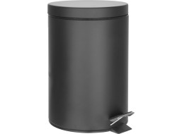 Aqualine SIMPLE LINE odpadkový kôš okrúhly 3l, čierna mat 26103