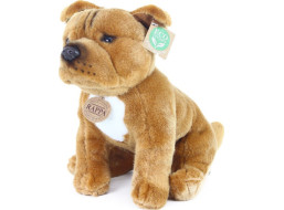 Rappa Plyšový pes stafordšírsky bulteriér sediaci 30 cm ECO-FRIENDLY