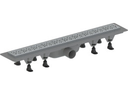 Aqualine MALVI podlahový žľab s nerezovým roštom, L-910, DN50 1702-91