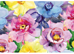 INTERDRUK Puzzle Flowers: Farebné kvety 500 dielikov