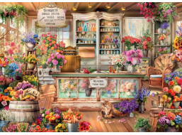 RAVENSBURGER Puzzle Romantické kvetinárstvo 1000 dielikov