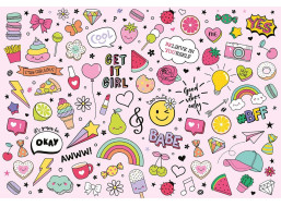 INTERDRUK Puzzle so samolepkami Ikony 250 dielikov