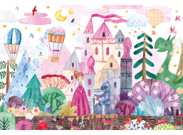 INTERDRUK Puzzle so samolepkami Zámok 250 dielikov