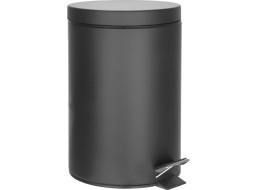 Aqualine SIMPLE LINE odpadkový kôš okrúhly 12l, čierna mat 26112