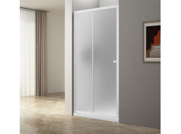 Aqualine UGGA posuvné sprchové dvere 1200mm, sklo Brick, biela AWS120
