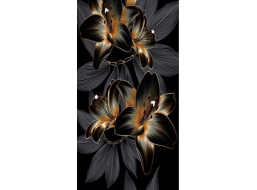 NORIMPEX Diamantové maľovanie Ľalia čiernozlatá 80x40cm