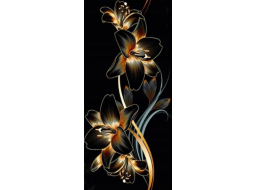 NORIMPEX Diamantové maľovanie Ľalia čiernozlatá II 80x40cm
