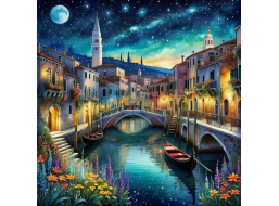 NORIMPEX Diamantové maľovanie Nočné Benátky 30x40cm