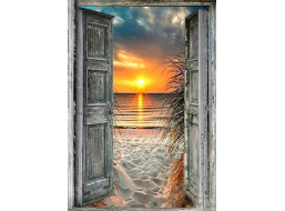 NORIMPEX Diamantové maľovanie Výhľad na pláž 30x40cm