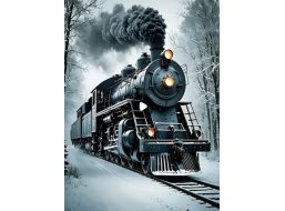NORIMPEX Diamantové maľovanie Zimný expres 30x40cm