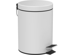 Aqualine SIMPLE LINE odpadkový kôš okrúhly 5l, biela mat 28105