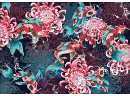 INTERDRUK Puzzle Secret Garden: Koi kapry a chryzantémy 1000 dielikov