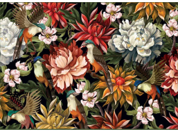 INTERDRUK Puzzle Secret Garden: Vtáky medzi kvetinami 1000 dielikov