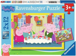 RAVENSBURGER Puzzle Prasiatko Peppa na oslave 2x12 dielikov