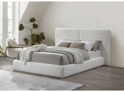 Čalúnená posteľ MADERA 200x160 cm - krémová
