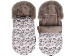 Detský fusak do kočíka BABYMAM Maxi - Zimný les/cappuccino