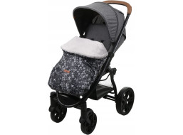 Detský fusak na športový kočík BABYMAM - Vločky/sivý