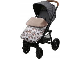 Detský fusak na športový kočík BABYMAM - Zimný les/cappuccino