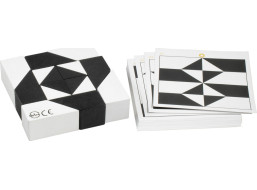 Detoa Hlavolam Tangram čiernobiely