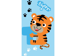 Detský bavlnený uterák KIDS 30x50 cm - Tigrík