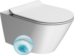 GSI KUBE X závesná WC misa, GeniusFlush, 36x55cm, biela dual-mat 941309