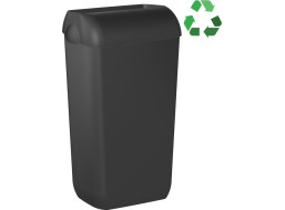 MARPLAST ECOLORED odpadkový kôš nástenný s vekom 23l, ABS, Soft Touch, čierna mat A74020VB