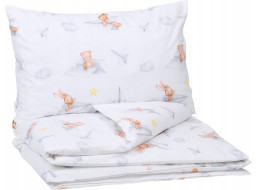 Detské bavlnené obliečky do postieľky 135x100 cm BABYMAM PREMIUM - Let lastovičkou