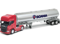 Welly SCANIA V8 R730 OIL TANKER 1:32 červená