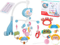 Kolotoč nad postieľku Lullaby Star Design modrý + diaľkové ovládanie