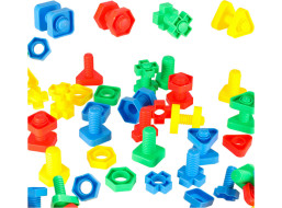 Stavebné bloky Montessori vzdelávacie skrutky - 30 prvkov