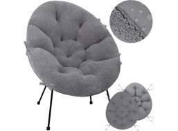Obojstranný vankúš SOFT SHERPA do záhradného kresla ACAPULCO - šedý