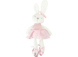 Plyšový králik v ružových šatách 42 cm